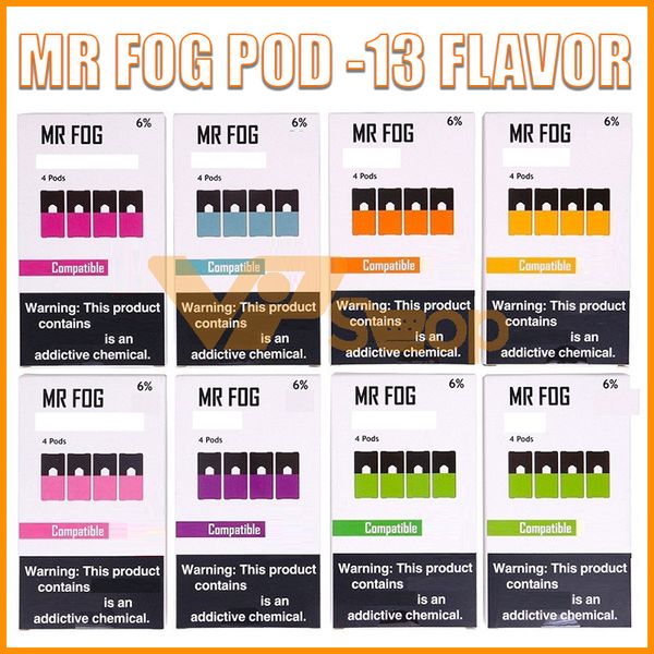 

MR FOG Pods Empty Cartridges 1.0ml Compatible Ju Pod VS 4X Tusk Vgod Stig Gem Puff Bar Empty Pods