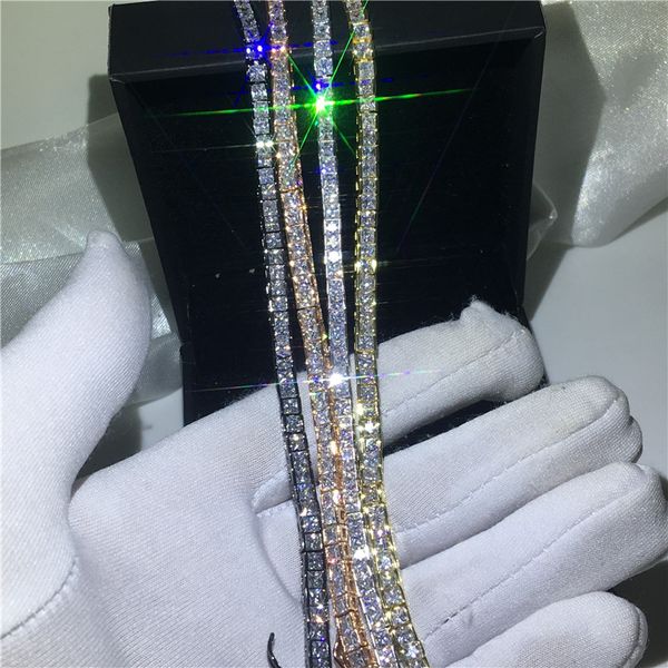 

4 colors lovers tennis bracelet 5a cubic zirconia white gold filled party engagement bracelets for women wedding accessaries, Black