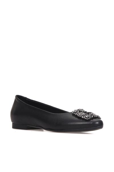 

derimod genuine leather black women 's ballerina