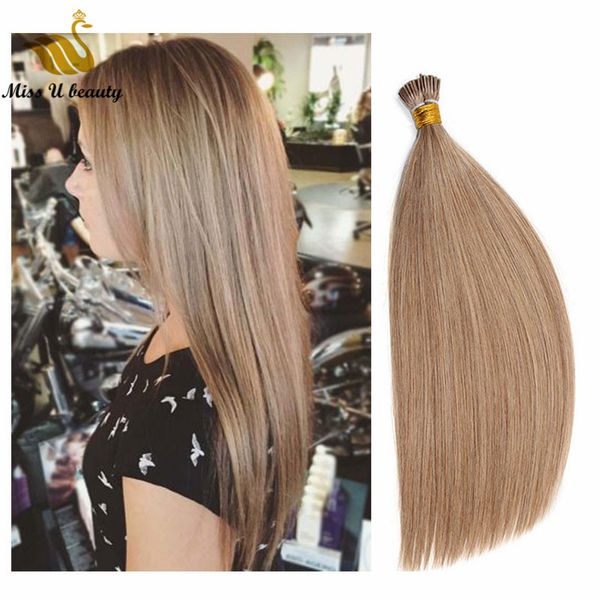 

i tip pre-bonded hair extensions black brown blonde color humanhair