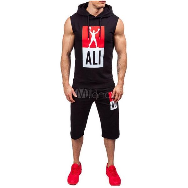 

20ss summer designer tracksuit for men letters printed sleeveless sweat suits men's running hoodie shorts track suits active clothing, Gray