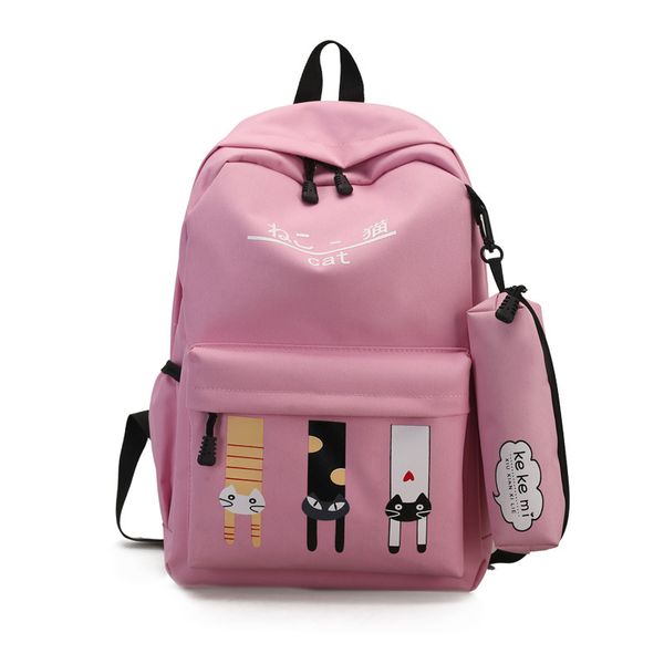 

2pcs/set women backpack female school bag canvas school backpack set children backpacks for teenage girls shoulder bag rucksack