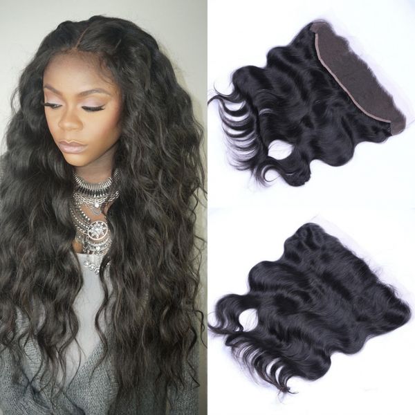 Lace Frontal Closure Mongolian Hair Body Wave 13x4 Free Part Human