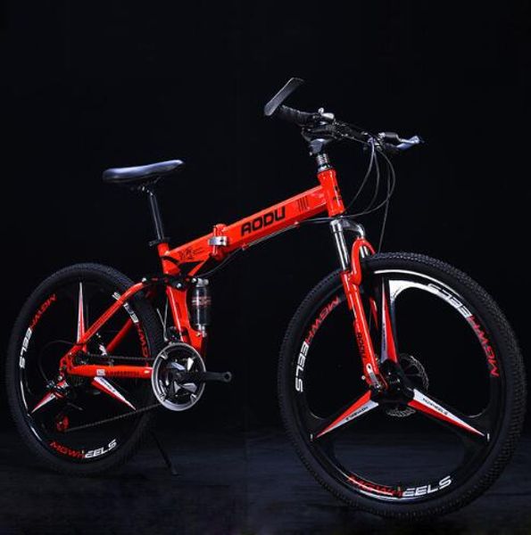 

Mountain Bike 26" 21/24/27Speeds Aluminum Alloy Folding Variable Speed Cycling Double Vibration Damping Brakes For Man and Women