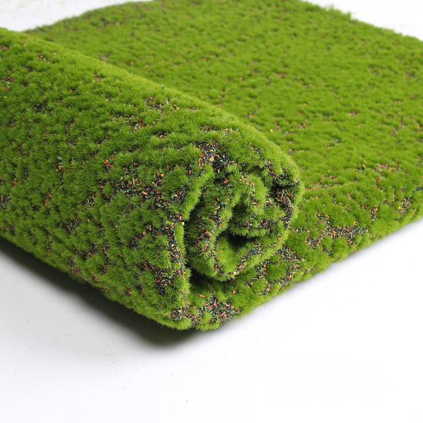 

1pc artificial moss fake green plants faux moss grass for shop home patio decoration green 100*100cm