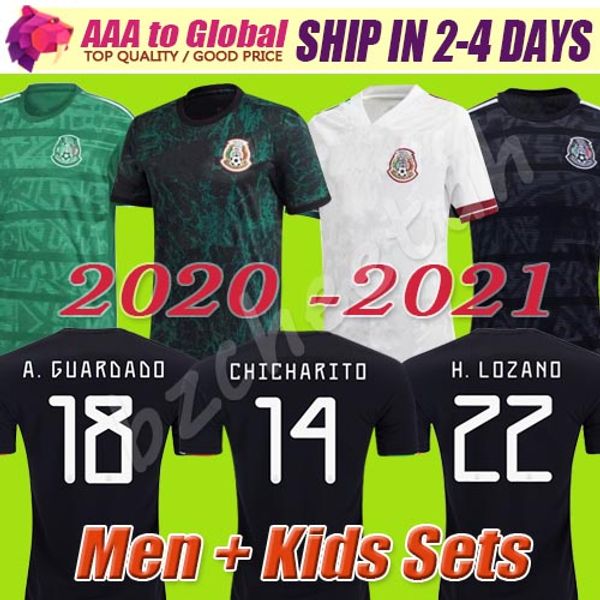 

Mexico Cup 2021 Camisetas Mexico MX 20 21 MEN KIDS soccer jerseys CHICHARITO LOZANO DOS SANTOS GUARDADO football soccer shirt