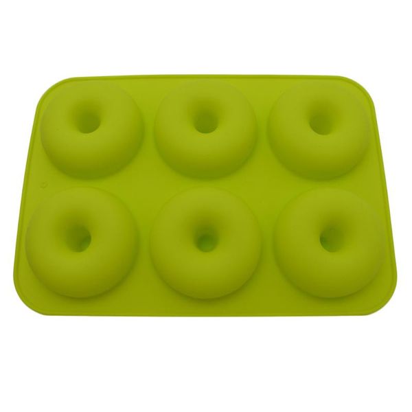 

6-cavity silicone donut baking pan non-stick mold dishwasher decoration tools kitchen baking scraper 1pc