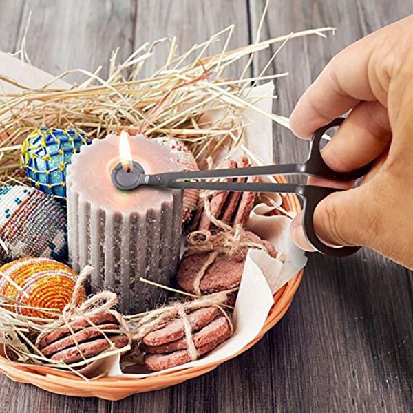 

Stainless Steel Candle Wick Trimmer Oil Lamp Trim scissor tijera tesoura Cutter Snuffer Tool Hook Clipper 120pcs