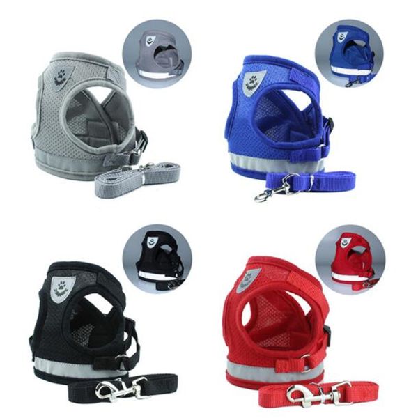 Acheter Harnais Pour Chien 4 Couleurs Maille Gilet Facile à Porter Harnais Luisant Dans Lobscurité Toutes Les Saisons Disponibles Harnais Pour