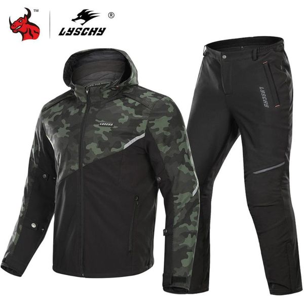 

lyschy водонепроницаемый мотоциклетная куртка + брюки костюм мото куртка зима мужчины мотоцикл езда мотоцикл защитное снаряжение броня одежд