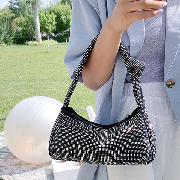 

purse women handbag 2020 bling design soft leather clutches retro small shoulder bags for women armpit bag female bolsos