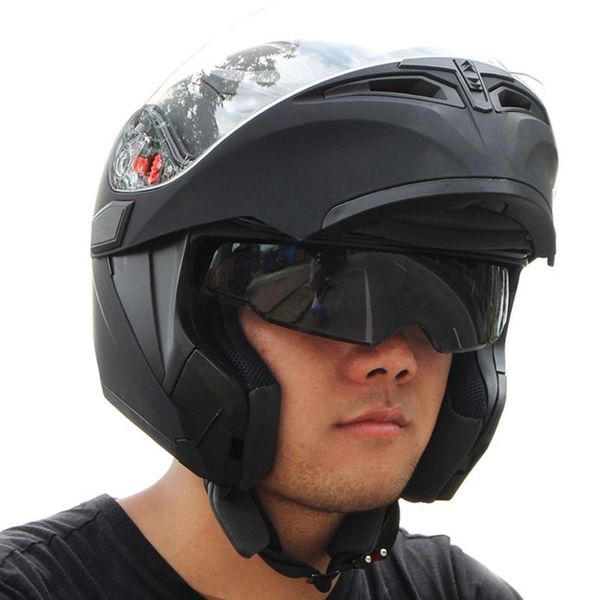 

fashion visor exposing double lens face motorcycle helmet winter open face racing helmets motocross protector