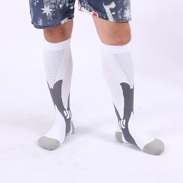 

compression socks casual style knee high/long elastic nylon hosiery running footwear accessories women men's sportswear, Black