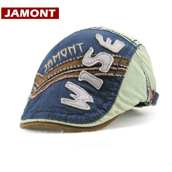 

jamont] casual boys cap kids berets hat cotton visors gentlemen style gorras patchwork letter flat hat casquette 5-10y, Yellow