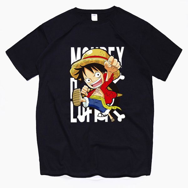 

men's one piece luffy harajuku funny cotton t shirts summer cotton workout t-shirts anime boyfriend gift tee, White;black