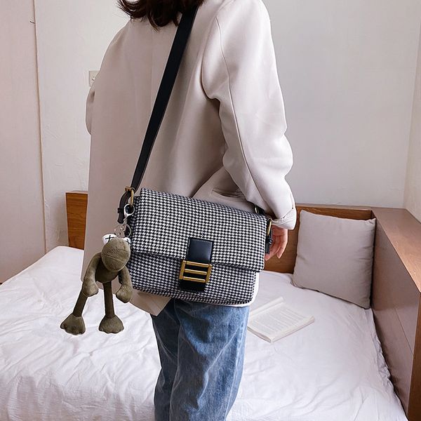 

fashion small square bags portable women handbags 2020 new women lattice shoulder crossbody bag