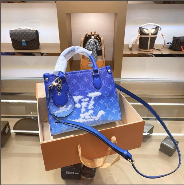 

2020 женская большая емкость blue cloud crossbody сумка рюкзак модный простой дикий мешок