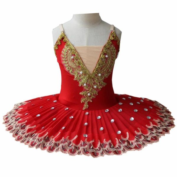 

2020 special offer rushed ballet tutu professional ballet dress for tutu child swan lake costume for children pancake dancewear, Black;red