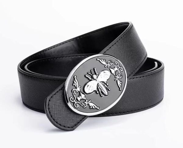 

designer brand name fashion men's business waist belts automatic buckle genuine leather belts for men 105-125cm ing, Black;brown