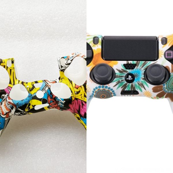 

zlwmv cover ps4 protective silicone grips case skin for for playstation 4 slim pro controller controller joystick caps