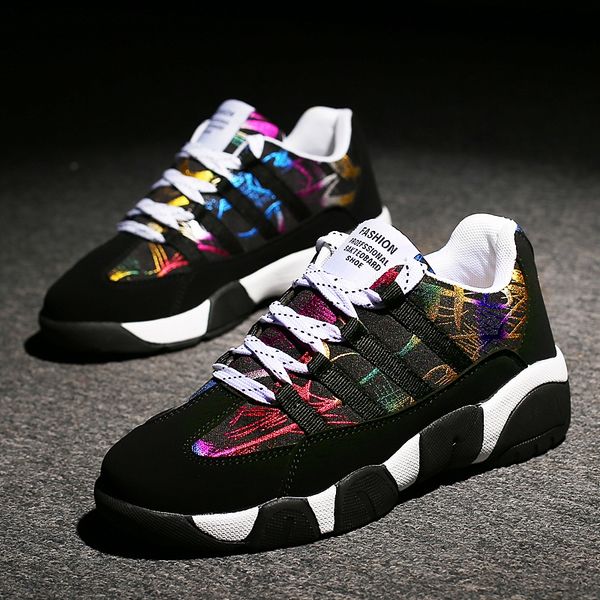 

women casual shoes autumn shoes women winter warm colorful trainers femme flats sneakers tenis espadrilles, Black