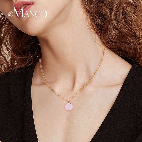 

emanco кристалл бисера колье ожерелье для женщин три цвета короткие кулон ожерелье оптовая продажа очаровательная мода ювелирные изделия fem, Silver