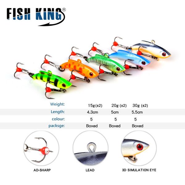 

fishking 1pc ice fishing lures walleye jigs winter bait hard lure balancer for fishing baits lead jigging fishing tackle 30
