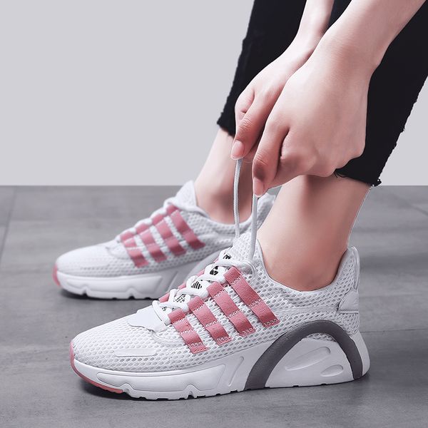 

postobon women's chunky sneakers 2019 fashion women platform shoes lace up white vulcanize shoes women female trainers dad, Black