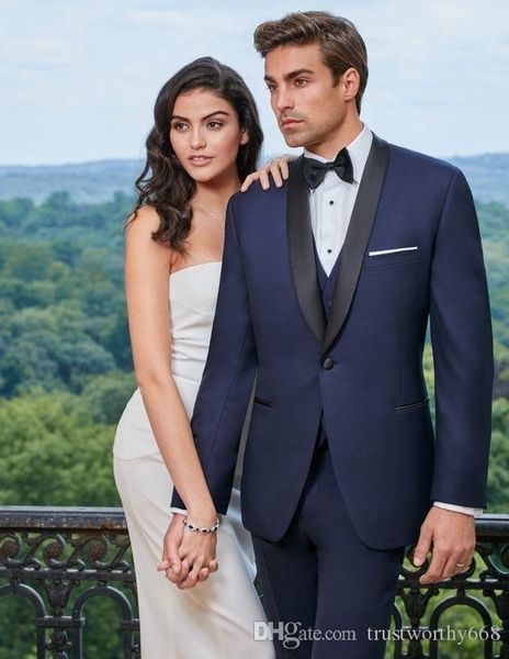 

popular one button groomsmen shawl lapel groom tuxedos men suits wedding/prom man blazer ( jacket+pants+vest+tie) 263, Black;gray