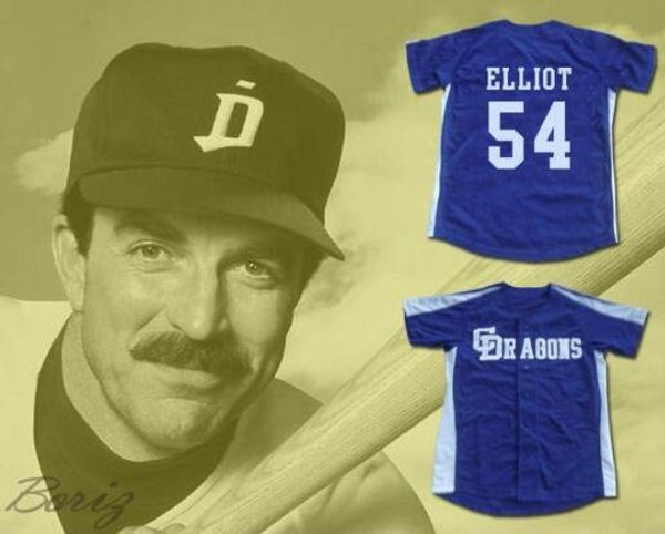 

minanser chunichi dragons jack elliot mr. baseball movie jersey 54 mens all stitched jerseys navy blue white s-3xl ing, Blue;black