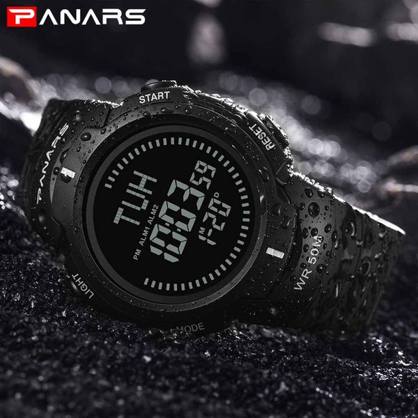 

men's clock sport digital led watch 50m deep waterproof watch men analog digital stylish mens electronic clock, Slivery;brown