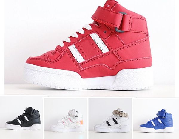 

new kid forum mid casual shoes new forum mid childrens for girls and boys running shoes refined pack sneaker kids birthday gift 9c-3y, Black