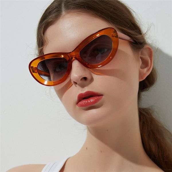 

2019 women trand cat eye lady sunglasses vintage colorful fashion brand desgner sunglasses men okulary, White;black