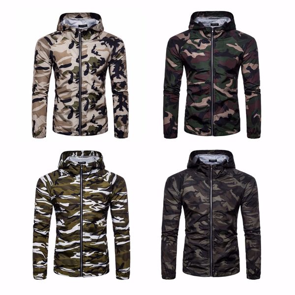 

fashion men cardigan camouflage winter jacket sweatshirt outwear hoodies zipper coat moleton masculino casual hoody, Black