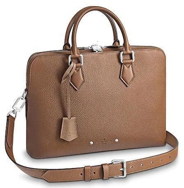 

m53489 armand briefcase pm men brown real caviar lambskin le boy chain flap bag handbags shoulder messenger bags totes
