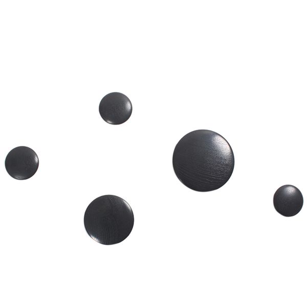 

5pcs clothes towel modern coat hanger door bag home decoration wall hook set round dots solid wood living room organizer bedroom