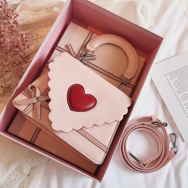 

2020 sweet cute girl handbags fashion women's handbag pu leather women bag bow tote shoulder messenger bag