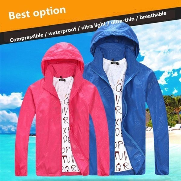 

waterproof hiking jacket summer couples uv sun protection coat clothing men women fishing clothes outdoor travel camping xs-xxxl, Blue;black