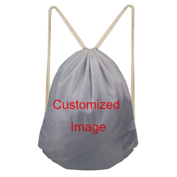 

noisydesigns custom drawstring bag korean daypack for teenager boys image printing small drawstring backpack storage bag