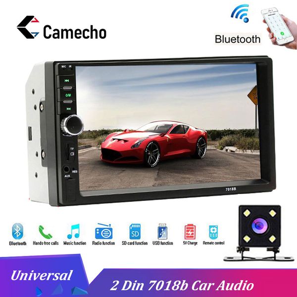 

camecho autoradio 2 din common car models 7 '' lcd touch screen car bluetooth radio audio support rear view camera 7018b