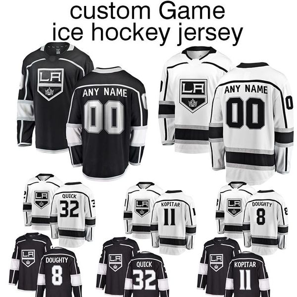 

customized jersey los angeles king jersey 11 anze kopitar 8 drew doughty 32 jonathan quick shirt long sleeves quality, Black;red