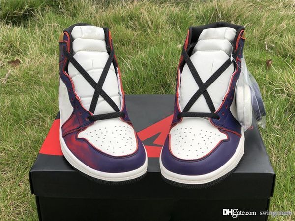 

новые ботинки горячего воздуха оригиналы high 1 og defiant sb лейкерс light bone суд фиолетовый черный золото ретро мужчины баскетбольные кр
