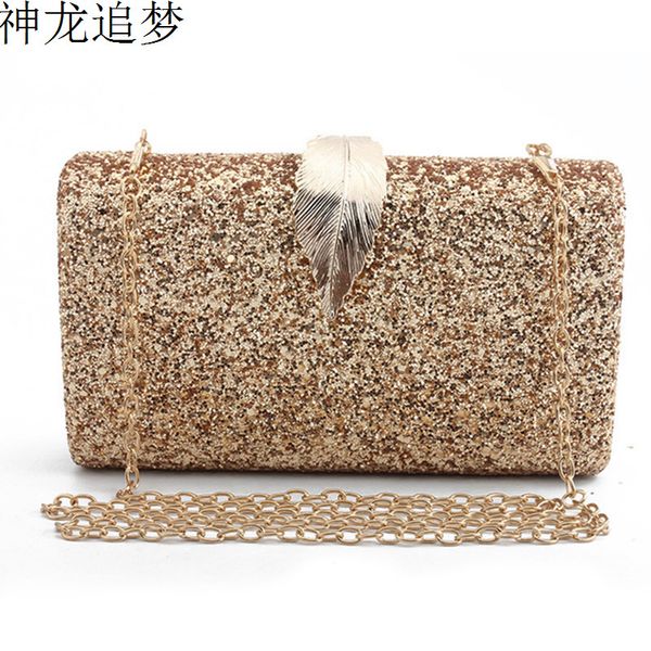 

дамы мешка вечер ужин мешок женщина сцепление супер блестящей аппаратные лист тенденции замка мода платье cheongsam женщина