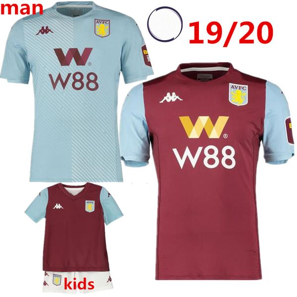 

19 20 a ton villa away occer jer ey 2019 20 home third we ley greali h el ghazi hutton mcginn kodja men kit football hirt cami eta, Black;yellow