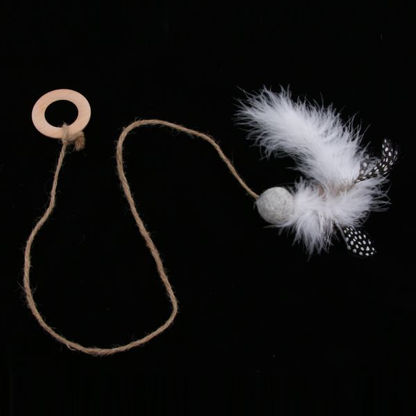 

interactive cat toys soft cat balls with rope feathers for indoor kitty cats