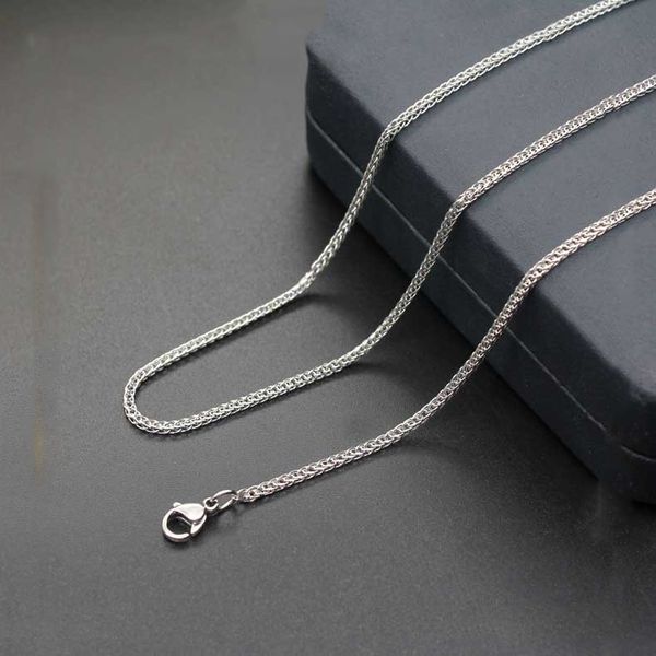 

fashion high-end new titanium steel necklace chopin chain stainless steel necklace new fashion jewelry sweater chain, Silver