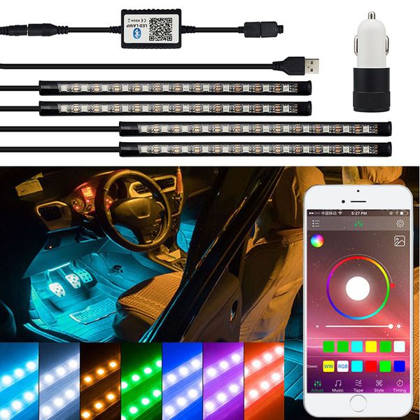 

led strip rgb remote control car decorative atmosphere light for kia sportage ceed rio 3 4 k2 k5 kx5 sorento soul cerato picanto
