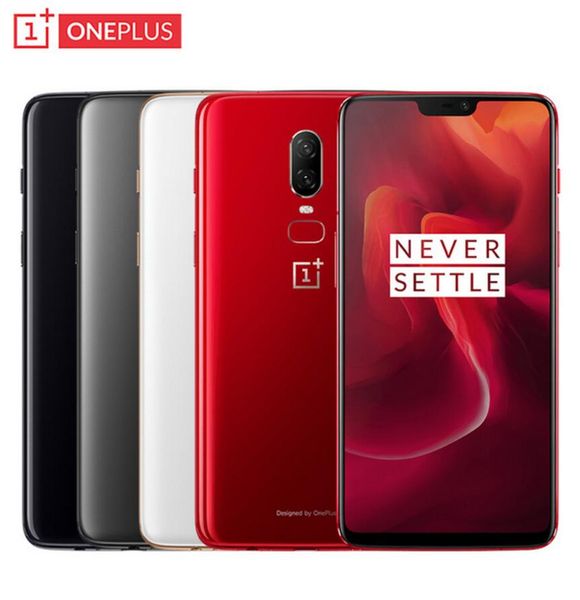 

Original Oneplus 6 8 GB 128 GB Snapdragon 845 Octa Core AI Cámara Dual 20MP + 16MP cara desbloquear Android 8 Smartphone teléfono móvil