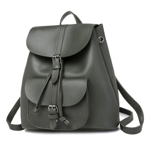 

yilunxi new women's bags solid color female bag ladies outdoor backpack girls' multi-pocket backpack women's leisure