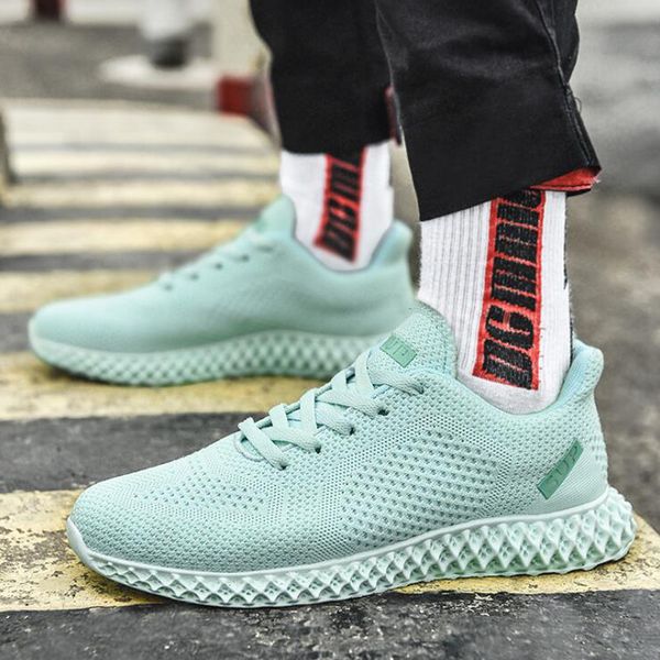 

sports shoes men 2019 lightweight mesh flying woven men's sneakers breathable casual men's footwear small white shoes men, Black